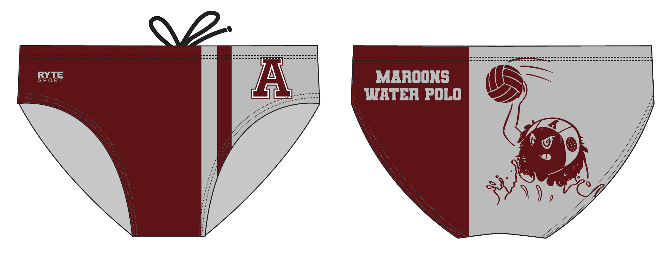 Maroons Boy's Water Polo Brief